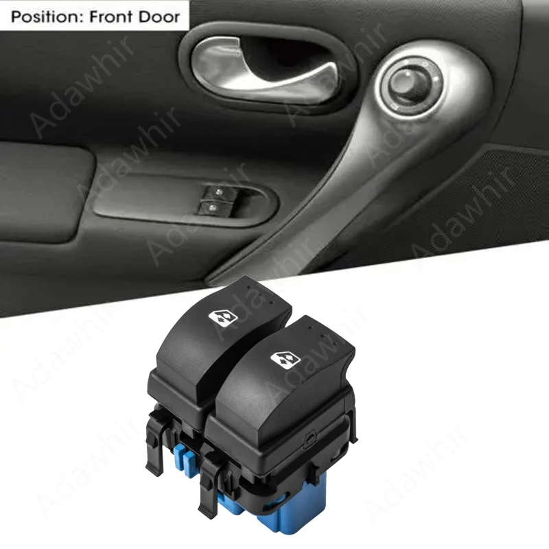 2 Button Electric Window Lifter Switch 8200107772 For Renault Logan Duster Sandero 2010 2011 2012 2013