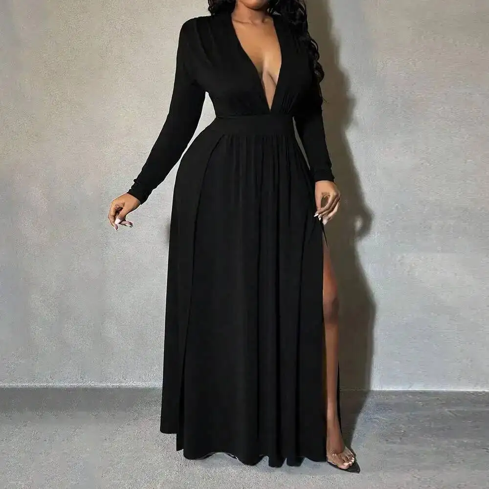 

New Spring/summer Plus 2025 Size Women's Clothing, High-end and Socialite Style Dress, Hanging and Split Long Skirt Casual Y2k