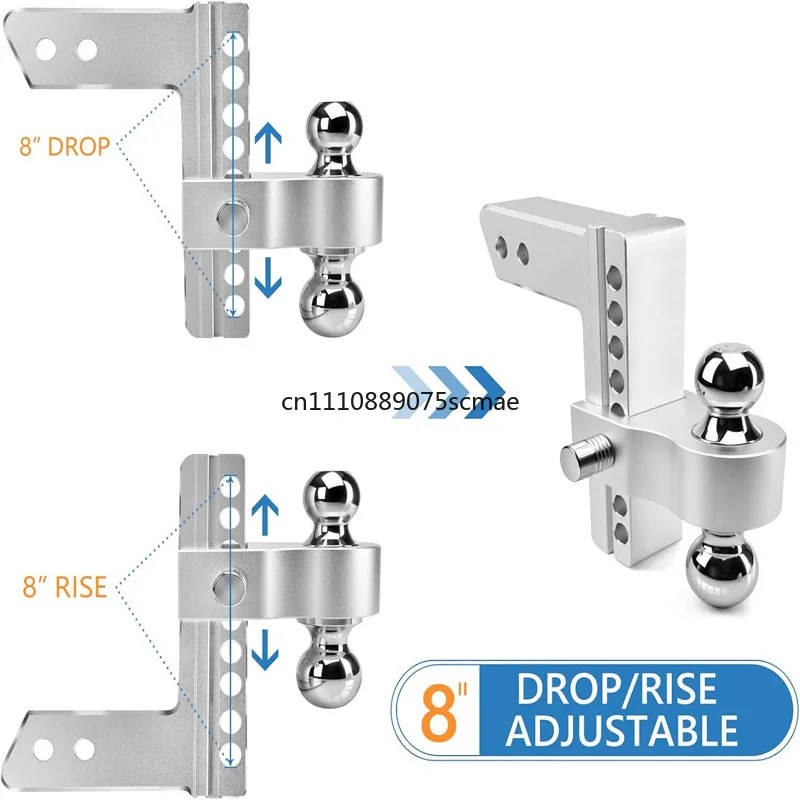 Adjustable Aluminum Trailer Hook, Trailer Arm 2.5 '18500 lb 2' & 2-5/16 'Ball Head