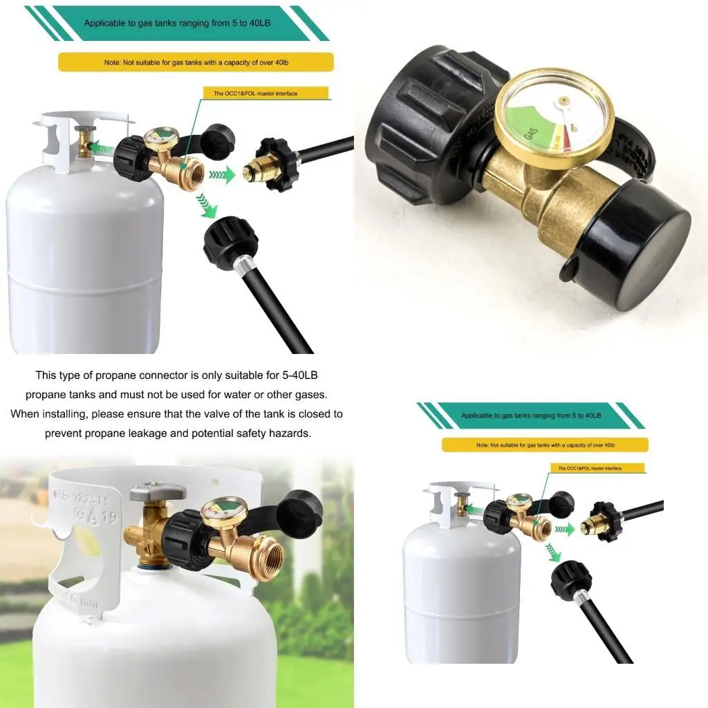 

652F 2PCS Universal Propane Fuels Lauge Propane Индикатор замены утечки детектора пропана пропана для цилиндров для цилиндров