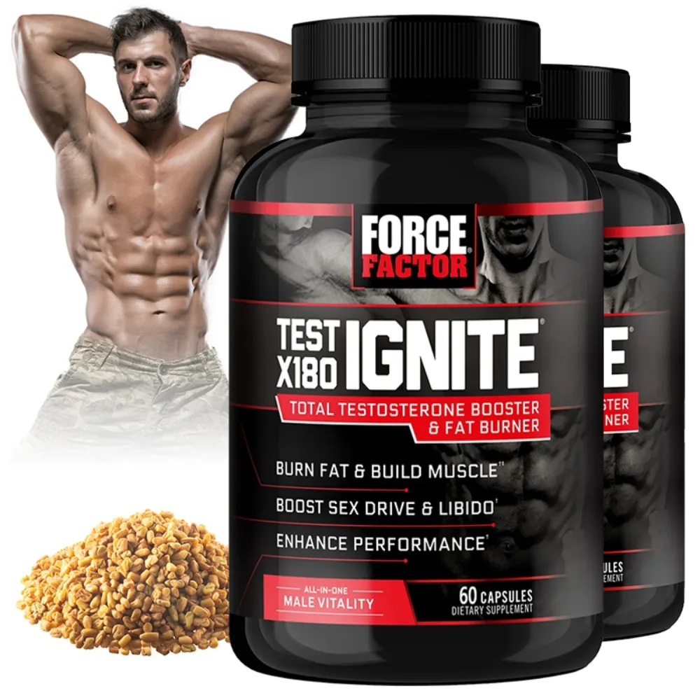 Force Factor Test X180 Ignite, for Muscle, Strength, Energy & Performance, 120 Capsules