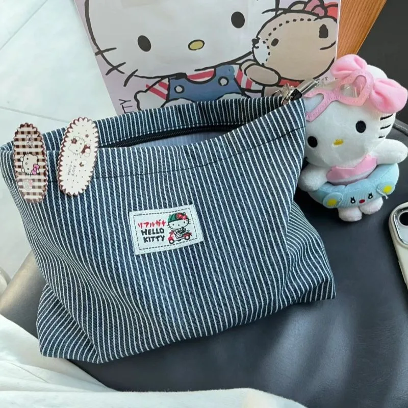 حقيبة مكياج كاوبوي الربط كيتي كات ذات سعة كبيرة لأحمر الشفاه وسماعة الأذن ومحفظة ركاب محمولة #5