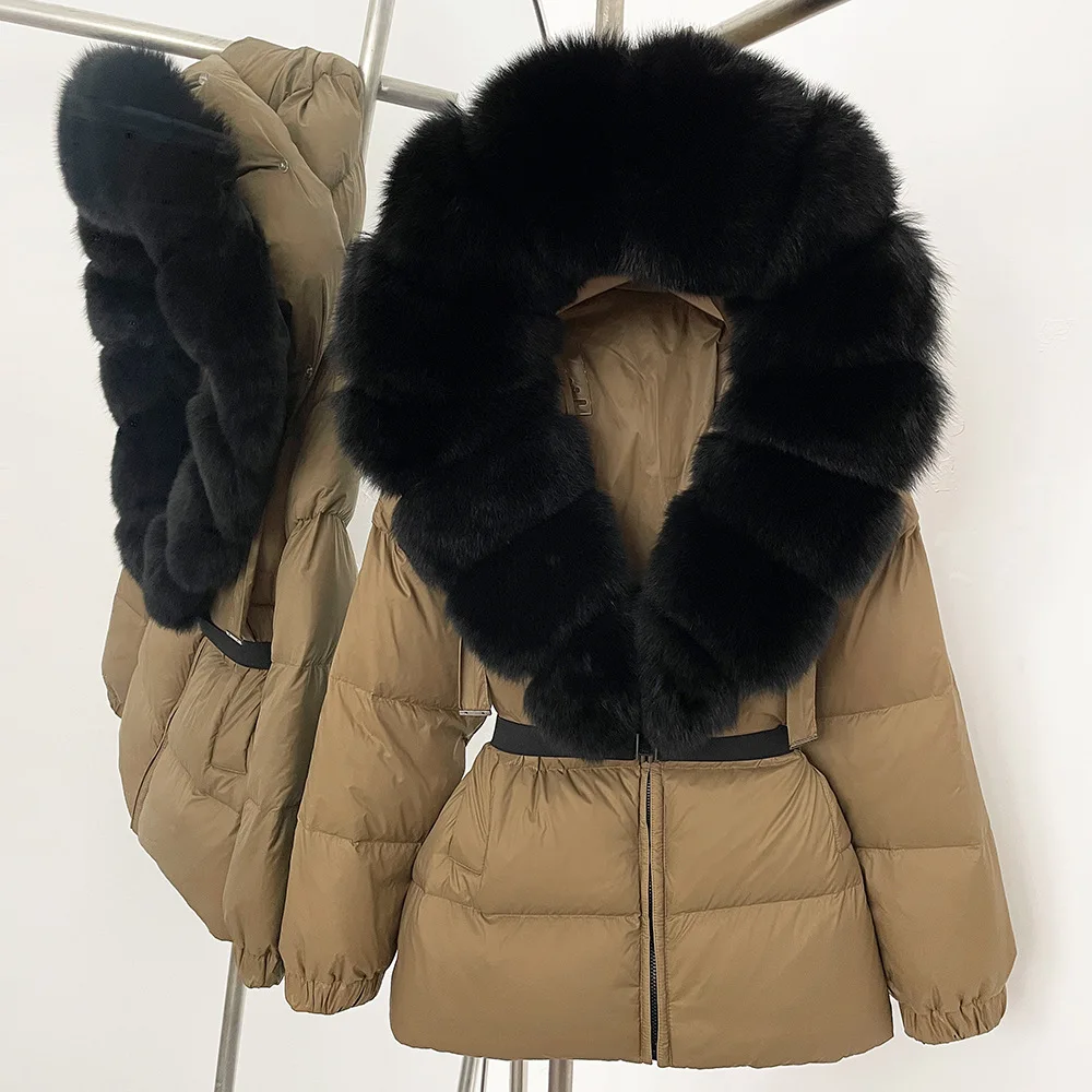 2025 Winter Thick Warm Duck Down Coat Female Parkas Waterproof Puffer Jacket Women Real Fox Fur Hooded
