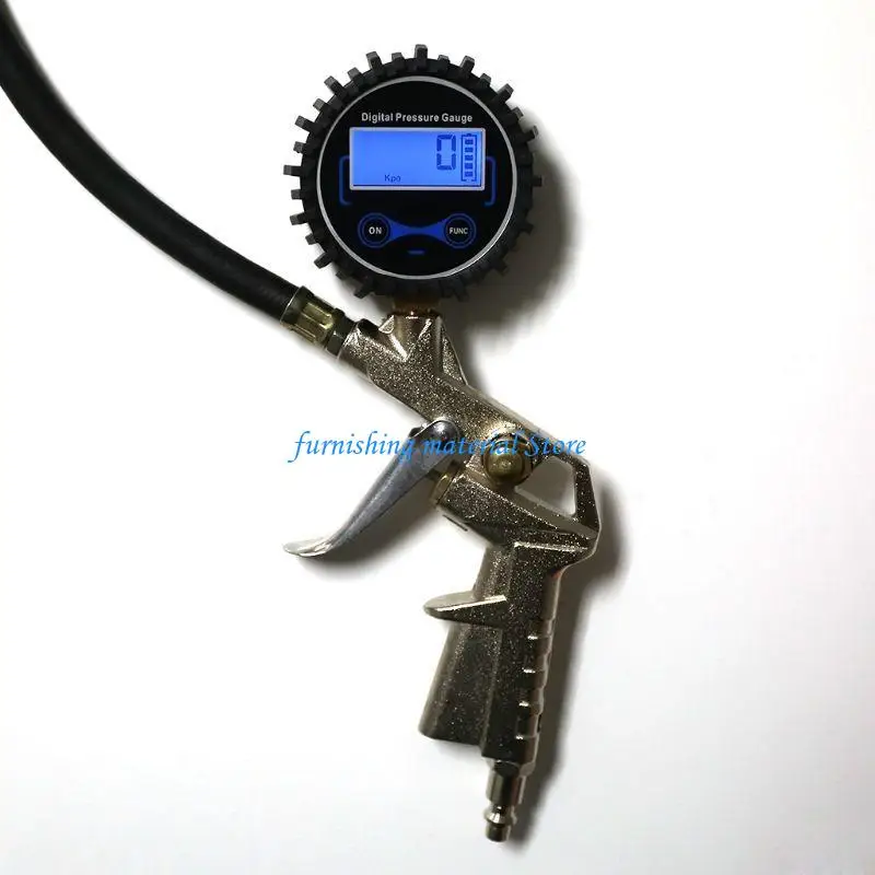 

Y5GD Tire Inflator with Pressure Gauge Hose Accurate Heavy Duty Air Chuck with Gauge