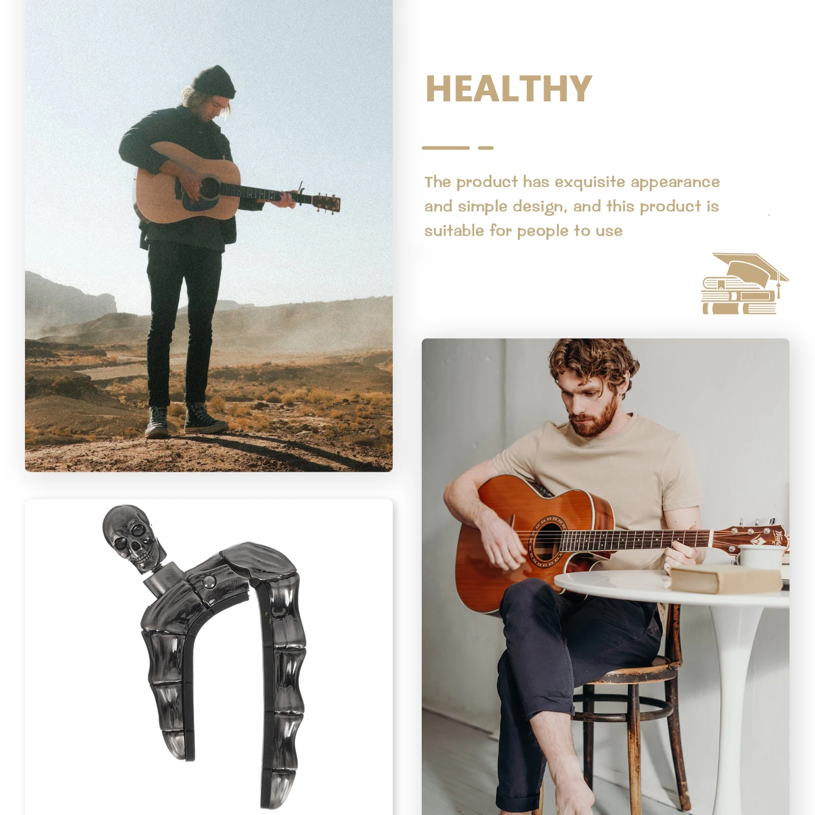 

Guitar Capo Accessory Practical Simple Portable Supply Black Sandhi Clip Alloy Silicone