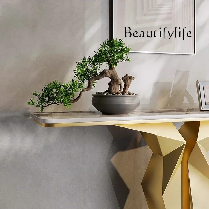 BJ Nordic Neutral Console Table Luxury Eclectic Simple Trendy Console Table Rustic Metal Tavolo Consolle Entrance Hall Furniture