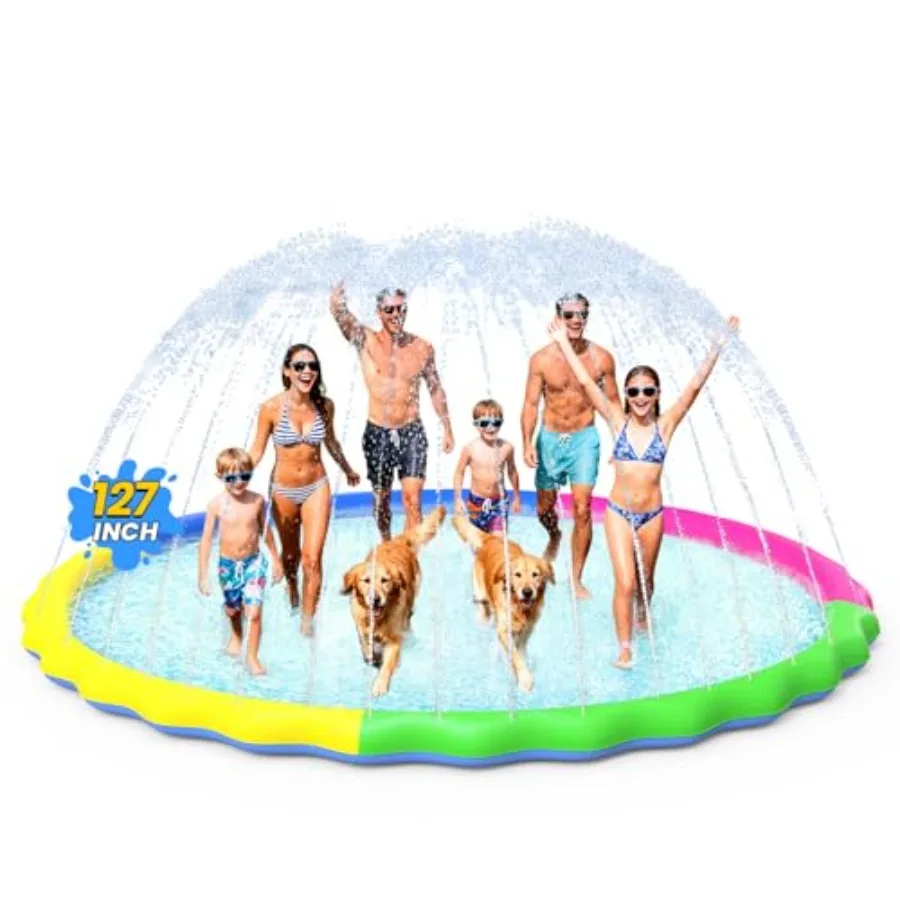 

Нескользящий водный коврик-фонтан для собак и детей, утолщенный, с распылителем, для летних игр на улице – веселый игровой коврик для двора для девочек и мальчиков