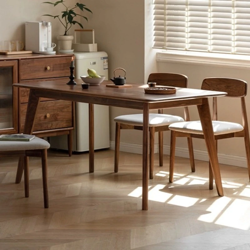 

Solid wood furniture Dining table and chairs Household small apartment Modern simple style Internet celebrity table