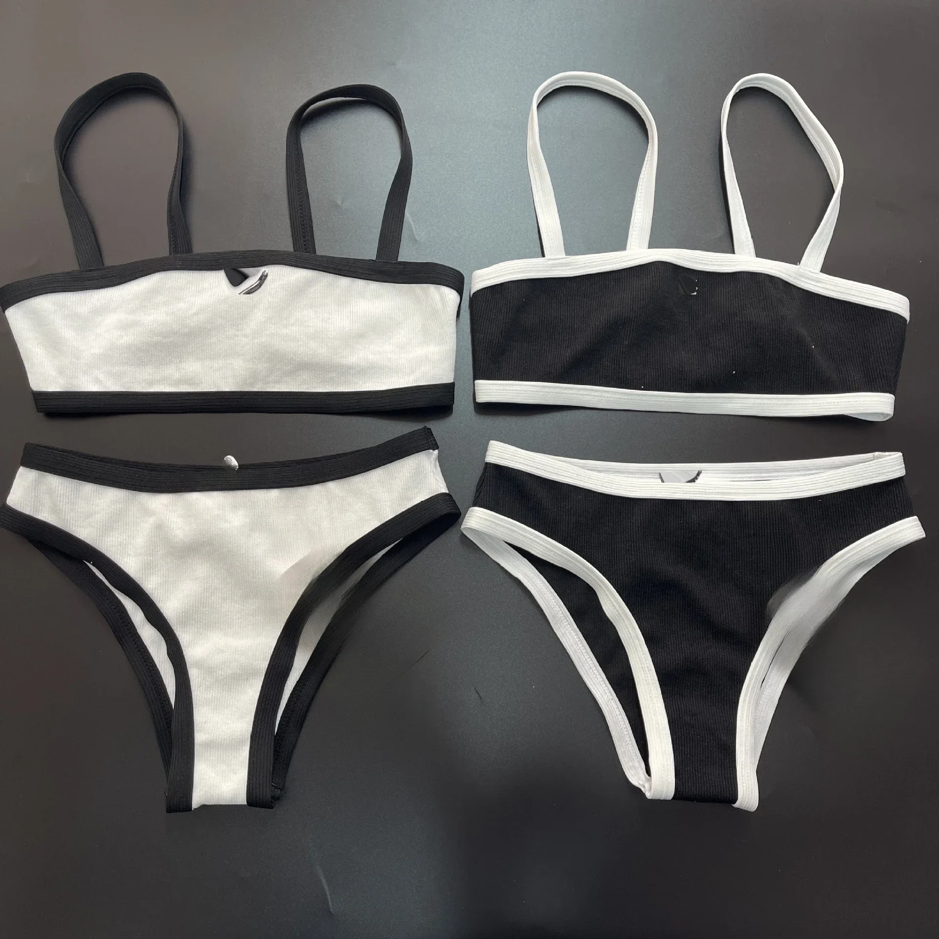 In The Summer of 2025 The New Women's Sexy Swimsuit Black and White Suit