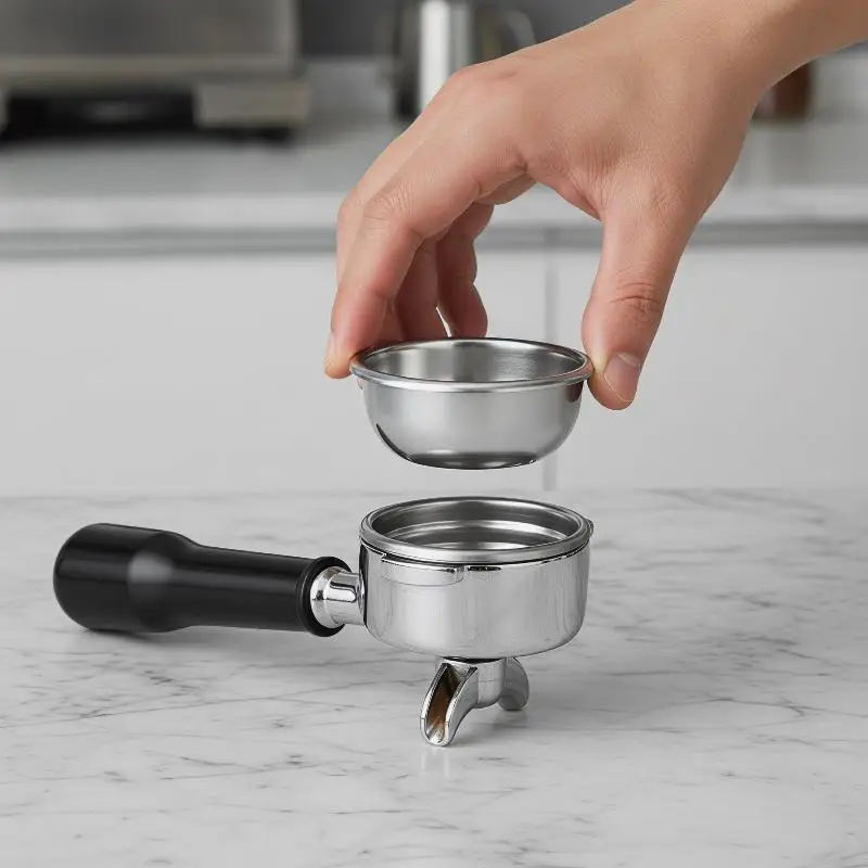 51mm 54mm 58mm Coffee Filter Basket Stainless Steel Coffee Powder Bowl Coffee Handle Bottomless Universal Coffee Powder Bowl