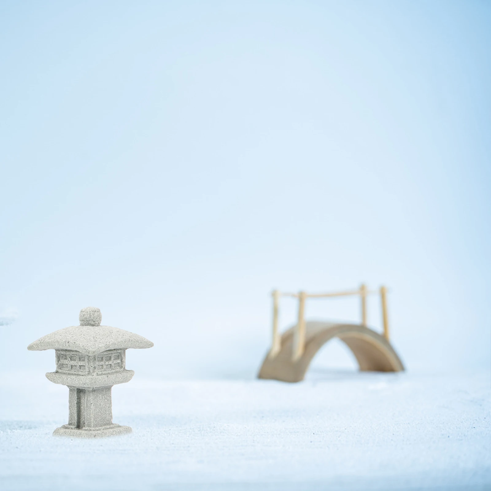 

4 Pcs Lantern Stone Statue Japanese Miniature Pavilion Garden Figures Figurines Decorations Asian Small Bonsai for Terrarium