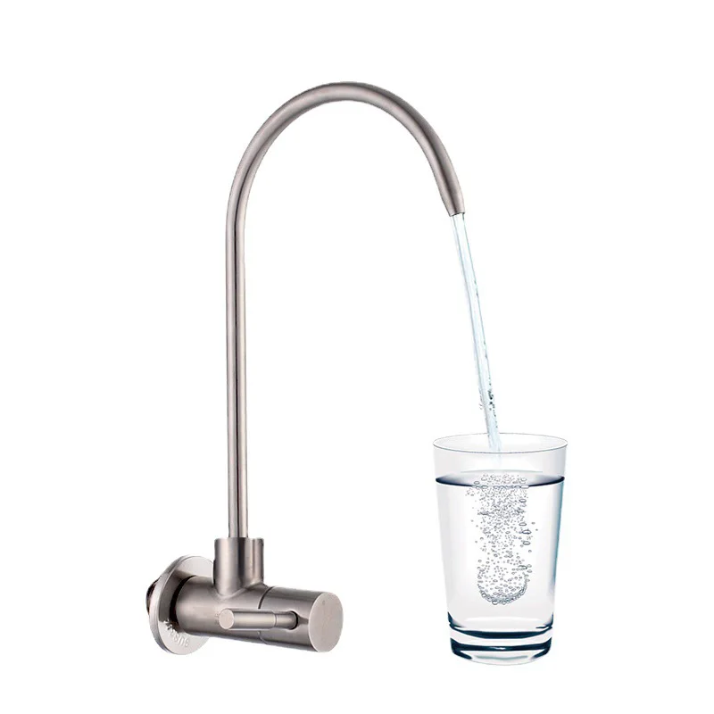 304 Stainless Steel Lead-Free Beverage Kitchen Water Filter Faucet Direct Drinking Water Tap Rotatable Single Lever Purified Tap