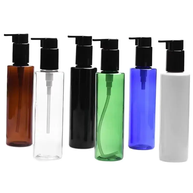

30Pcs Lotion Bottle Empty Plastic Refillable Black Pump Round PET Portable Cosmetic Packaging 200ml Shower Gel Shampoo Bottles