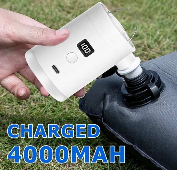 Portable Outdoor Electric Air Pump PVC Mini Pump for Inflatables Rechargeable Inflate & Deflate