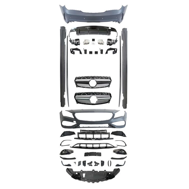 

CLA45 body kit is suitable for CLA-Class W117 modified body kit, bumper, rear lip, and exhaust tip 2013-19