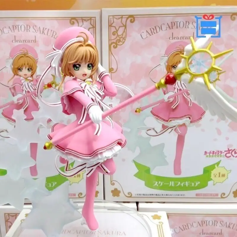 

Card Captor Figure Sakura Model Doll Anime Figurines Pvc Magic Girl Action Figure Collectible Ornament Children Toy Kawaii Gift