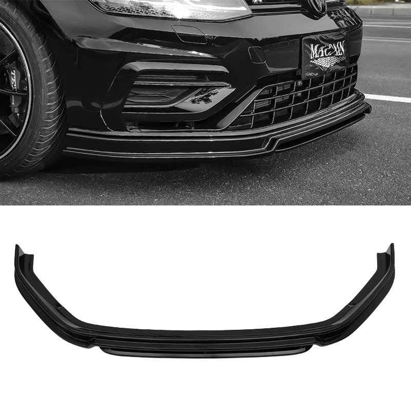 Parts for Volkswagen MK7.5 Front Bumper Lip Spoiler for VW GOLF VII 7 golf 7.5 GTI R R-line2014-2020