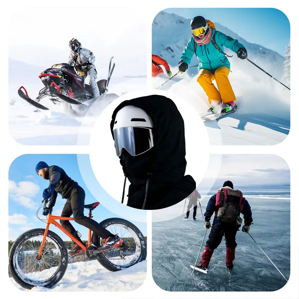 

Теплая крышка, шапка, термофлисовый капюшон, полнолицевая маска 3 в 1, защита от холода, напульсная шапочка-шарф, маска для дома и улицы