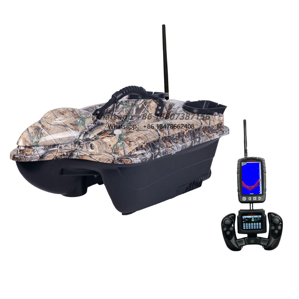 Fighter Professional Bait Fishing Equipment Remote Control 500 Meters with Bait Boat GPS and Sonar 3 Silo Ba