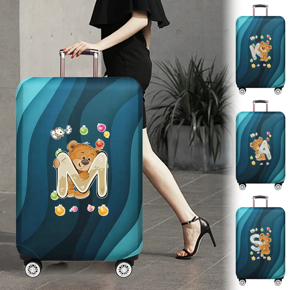 

Luggage Cover Stretch Fabric Suitcase Protector Cute Bear Series Travel Baggage Dust Case Cover for18-32 Inch Suitcase Case