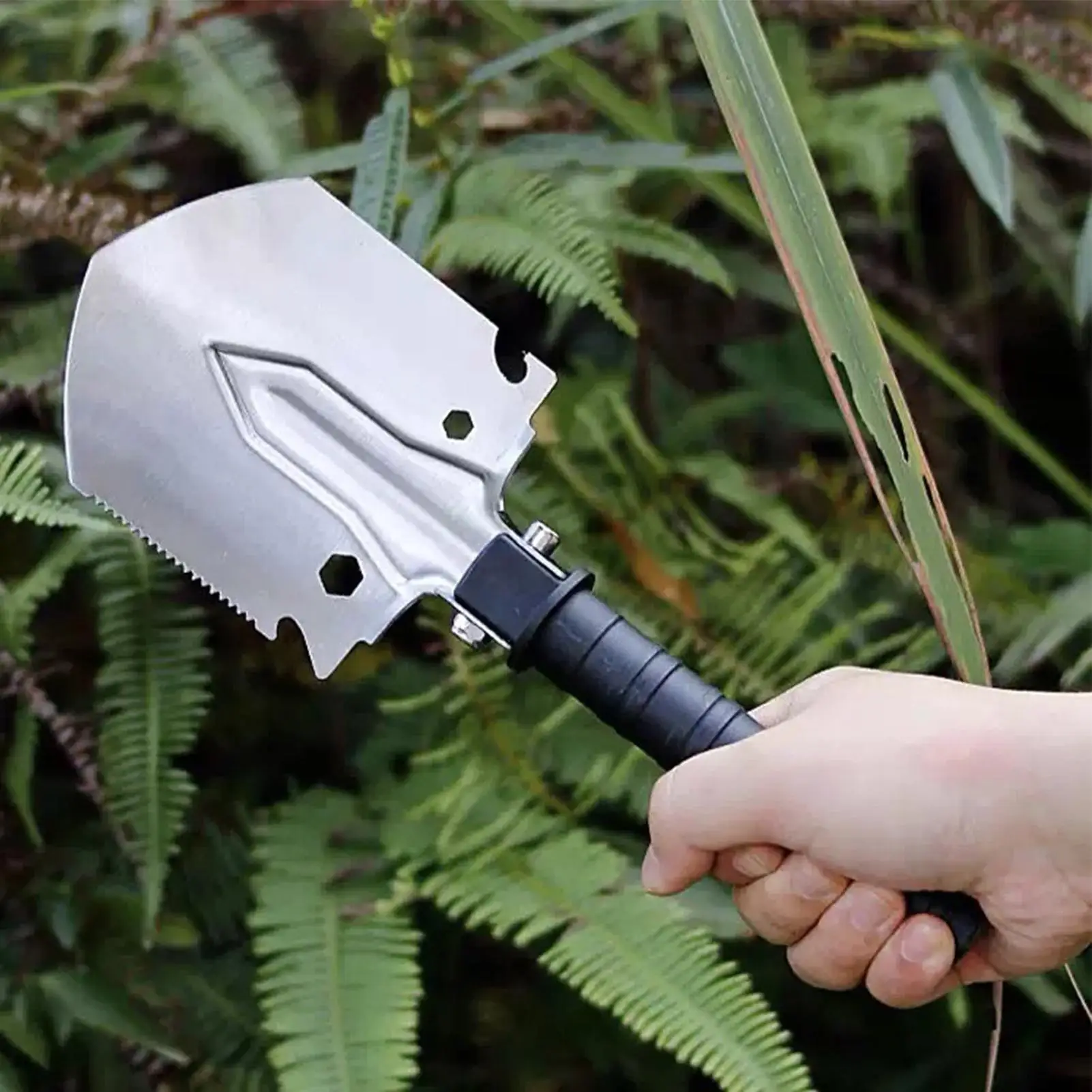 Camping Shovel Folding Compact Folding Shovels for Camping Multifunctional Gear High Strength Equipment for Gardening Planting