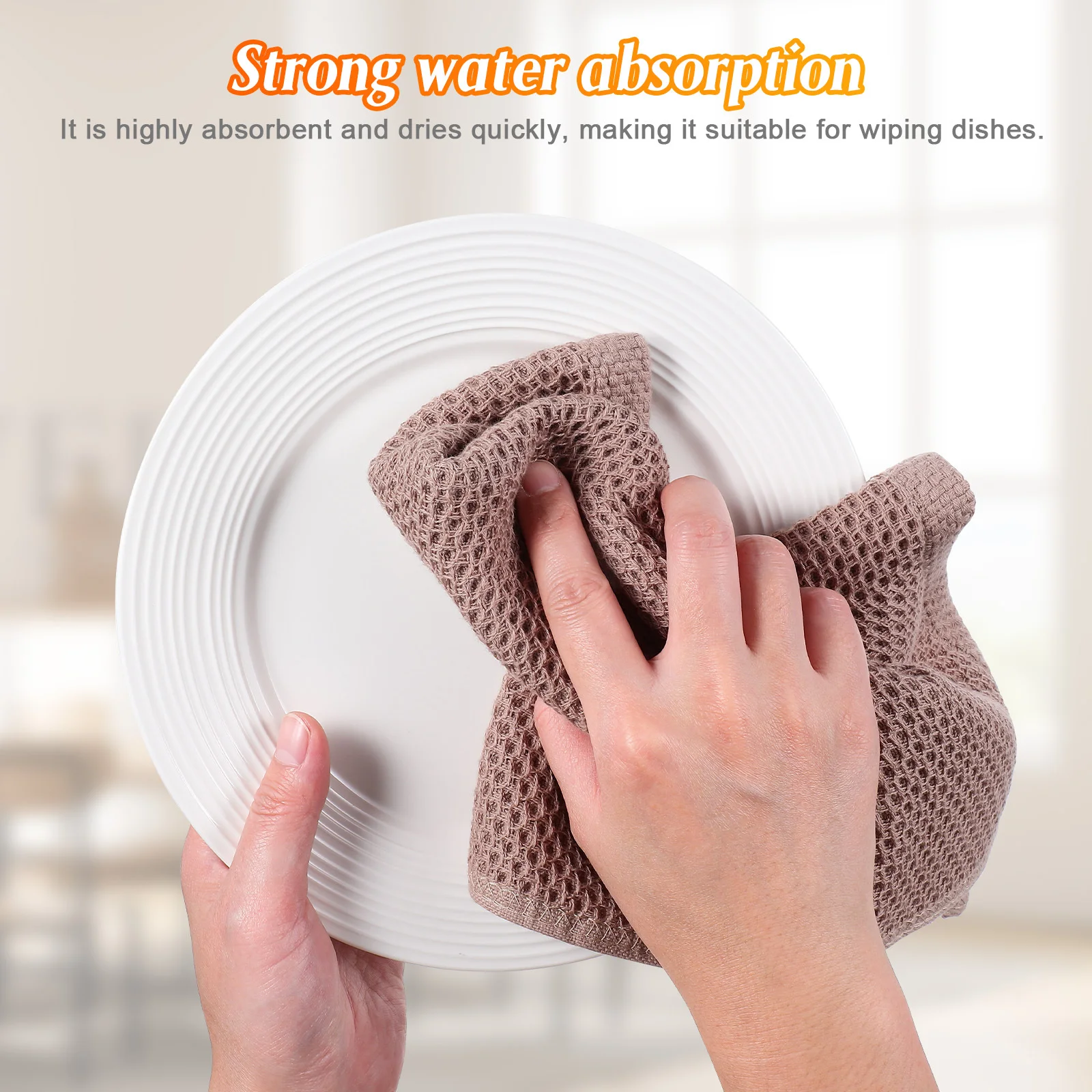 

3Pcs Colorful Cotton Dish Rags Kitchen Dishcloths Strong Absorbent Wash Cloths for Kitchen Dish