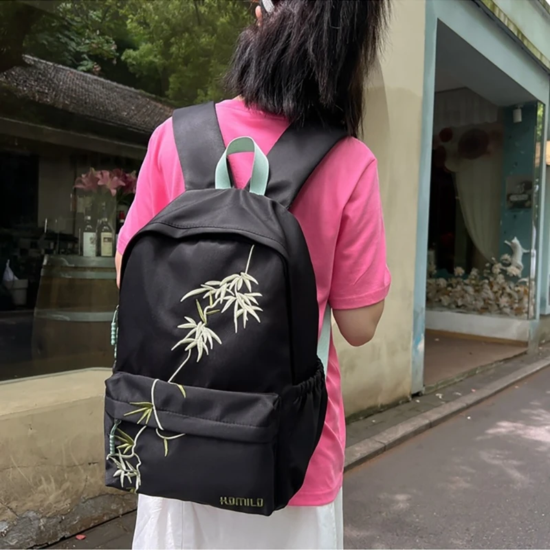 Lô Sinh Viên Đi Học Người Phụ Nữ Lô Laptop Dung Tích Lớn Người Đàn Ông Thường Ngày Daypacks Tre Châu Á Lô Du Lịch Lô