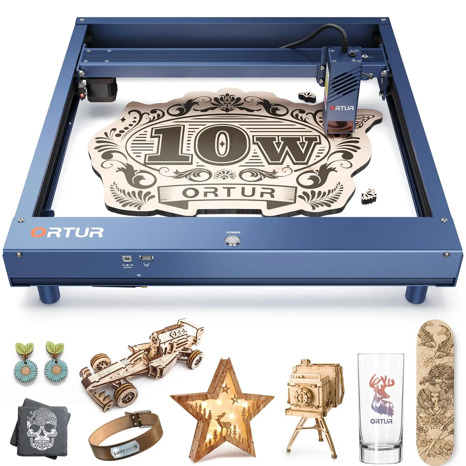 

ORTUR H10 10W Laser Engraver Engraving Cutter Machine for Wood Metal Leather Acrylic Glass DIY Small Business Laser Class 1