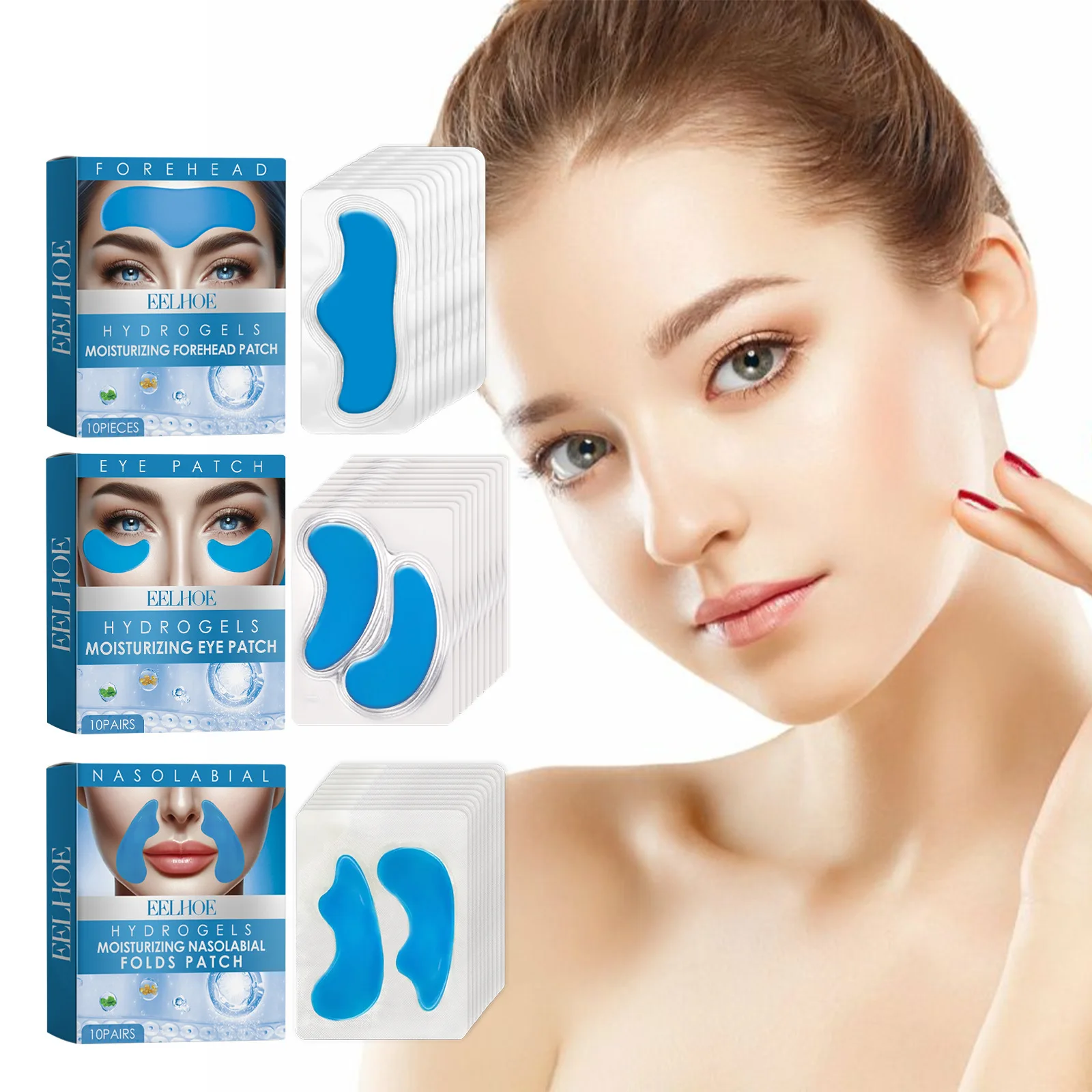 EELHOE Forehead Wrinkle Patch Anti Age Firm Anti-Wrinkle Eye Patches Lifting Facial Wrinkle Patches for Face Moisturizing Mask