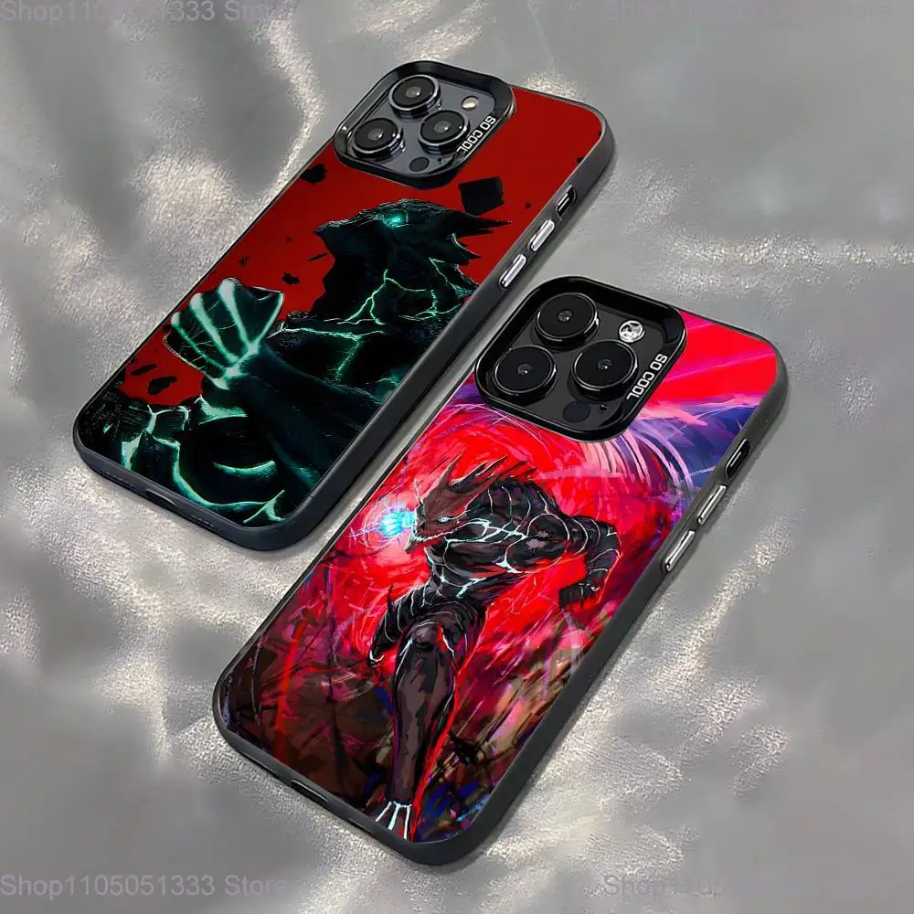 

Anime K-Kaiju N-No 8 Phone Case For iPhone 16,15,14,13,12,11,Pro,XS,Max,Plus,Mini,SE Black Candy Matte Shockproof Cover