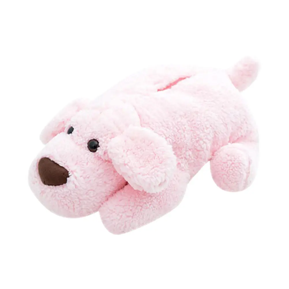Dog Cartoon Tissue Box Pink New Design Soft Material Creative Tissue Paper Container Compact Napkin Storage Box Car
