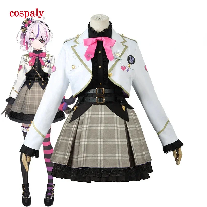 A YouTuber Japanese Virtual Vtuber Nijisanji Maria Marionette Uniform Cosplay Costume Halloween Christmas Party Role Play Clothi