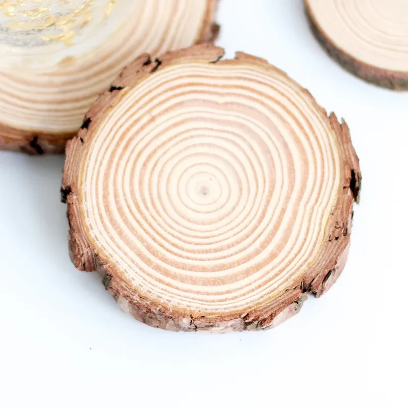 1cm thickness candle spread incense stone wood chip wooden stump tray decorative wood round wooden base candle holder