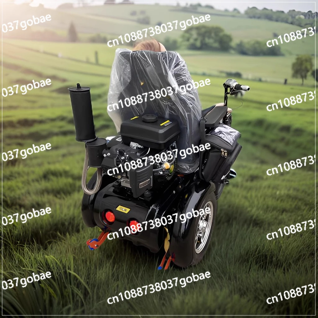 

Oil-electric Hybrid Elderly Disabled Scooter Four-wheel Wheelchair Gasoline Engine
