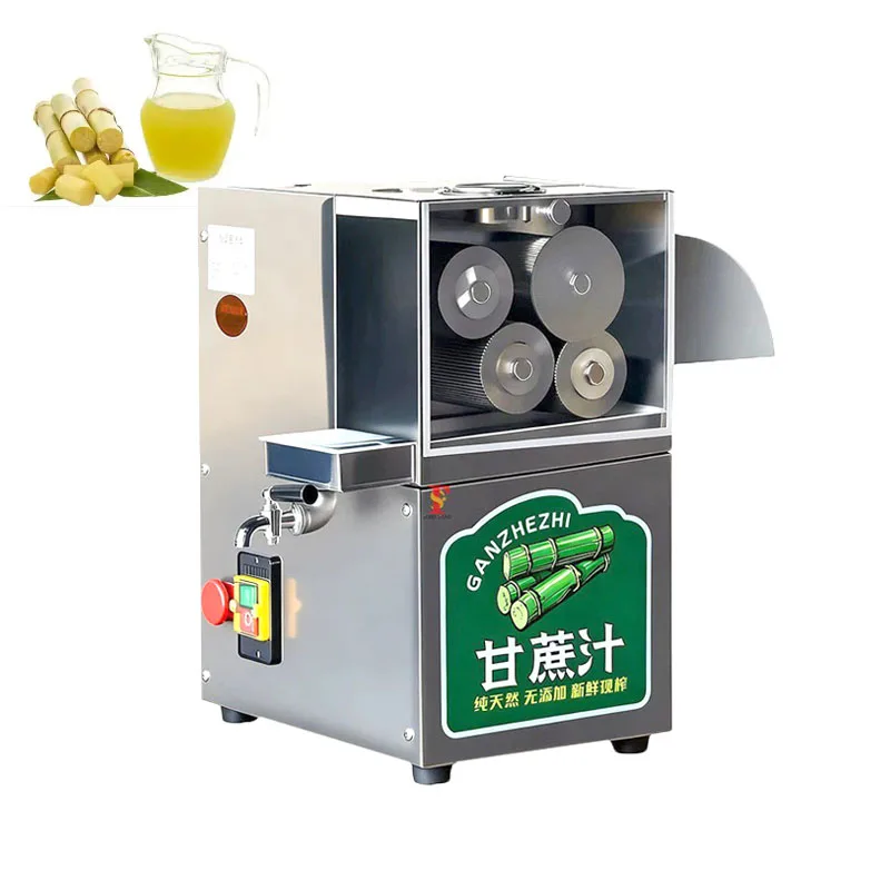 

Sugarcane Juice Press Four-Rod Sugarcane Juice Fruit Shop Commercial Electric Sugarcane Crusher