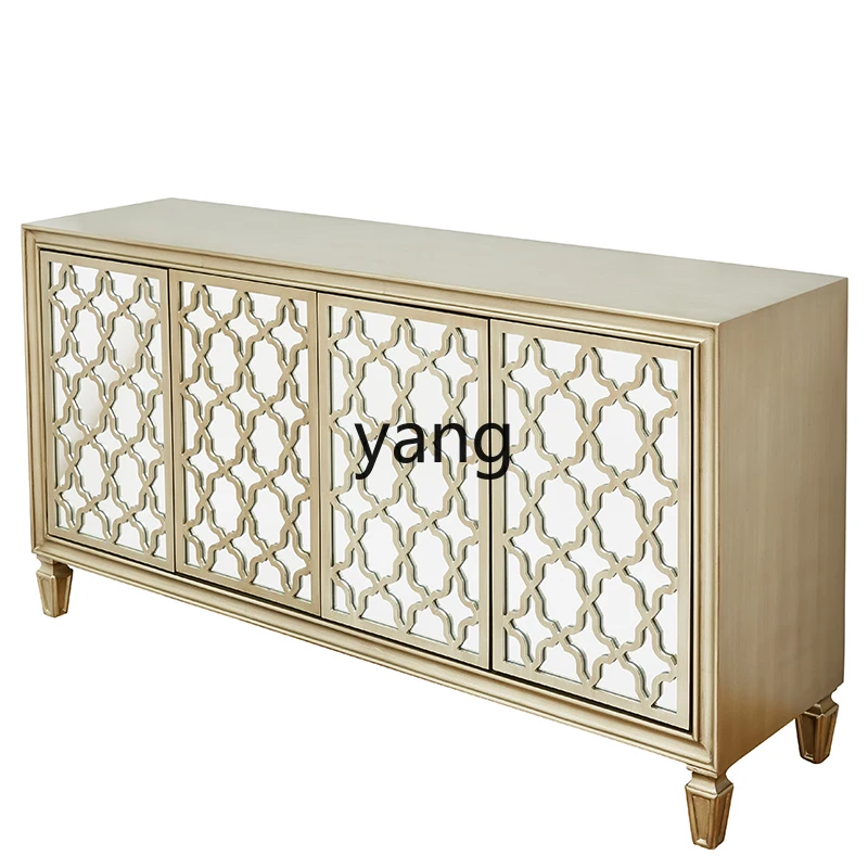 

LH dining side cabinet solid wood modern simple storage living room light luxury entrance cabinet