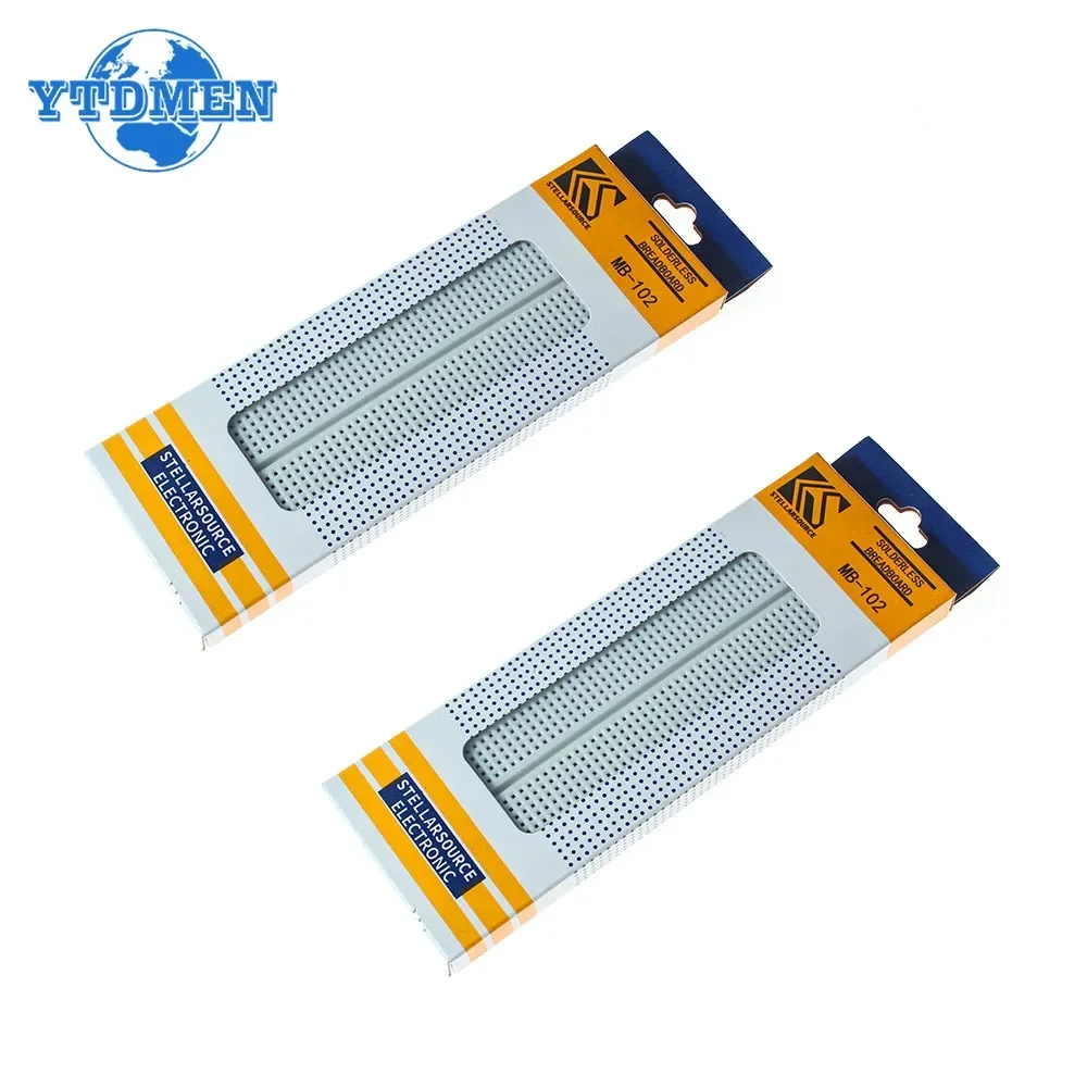 1PCS MB102 830 Breadboard Solderless PCB Bread Board MB102 Test Develop Experiment Boards DIY Electronic, for Arduino