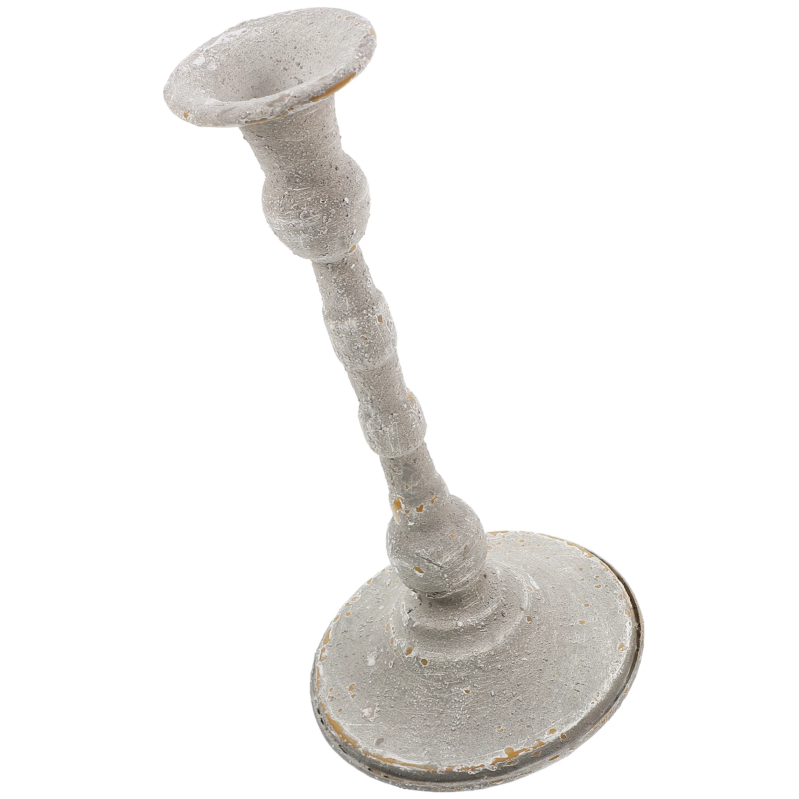 

1pcs Iron Candlesticks Grey Tall Metal Decorative Stand for Holders For Taper Candles Home Wedding Pillar Taper Candles