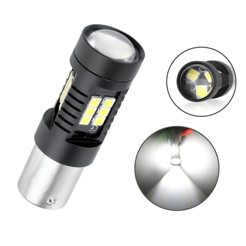 For VW Passat B7 2010-2014 2pcs/lot BA15S CANBus Error free White LED DRL Daytime Running Lights Bulbs