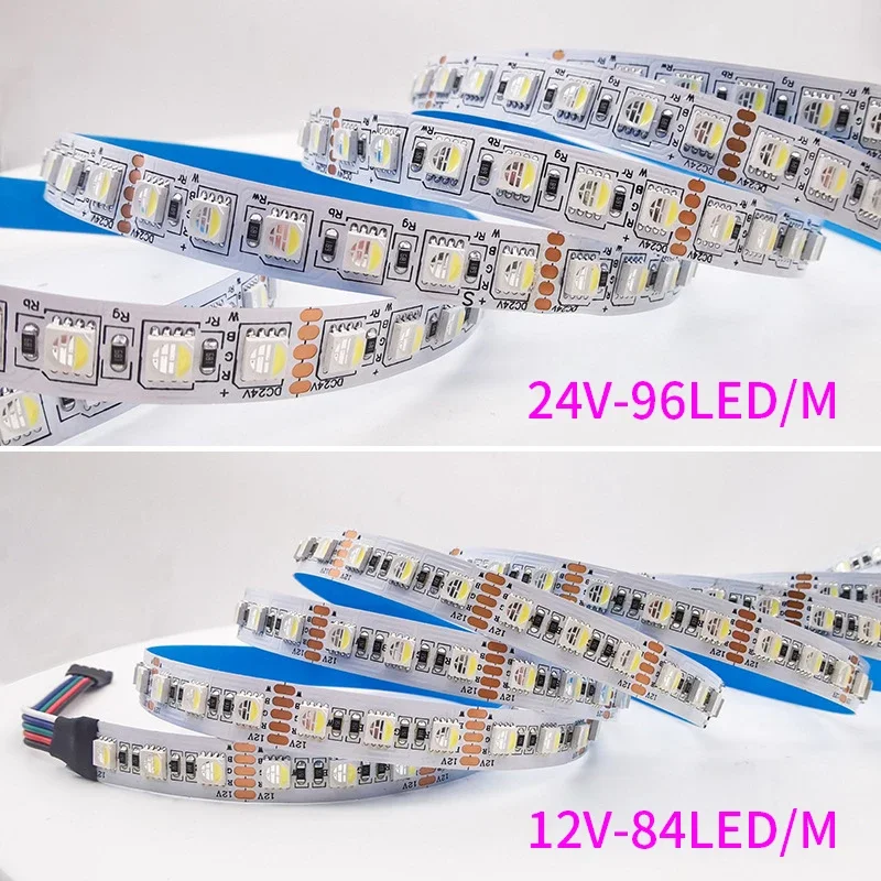 5M 12V 24V SMD5050 RGBW RGBWW LED Strip RGB White RGB Warm White, 4 Color in 1 LED Chip,60 LED/M IP20 IP65 Waterproof LED Tape