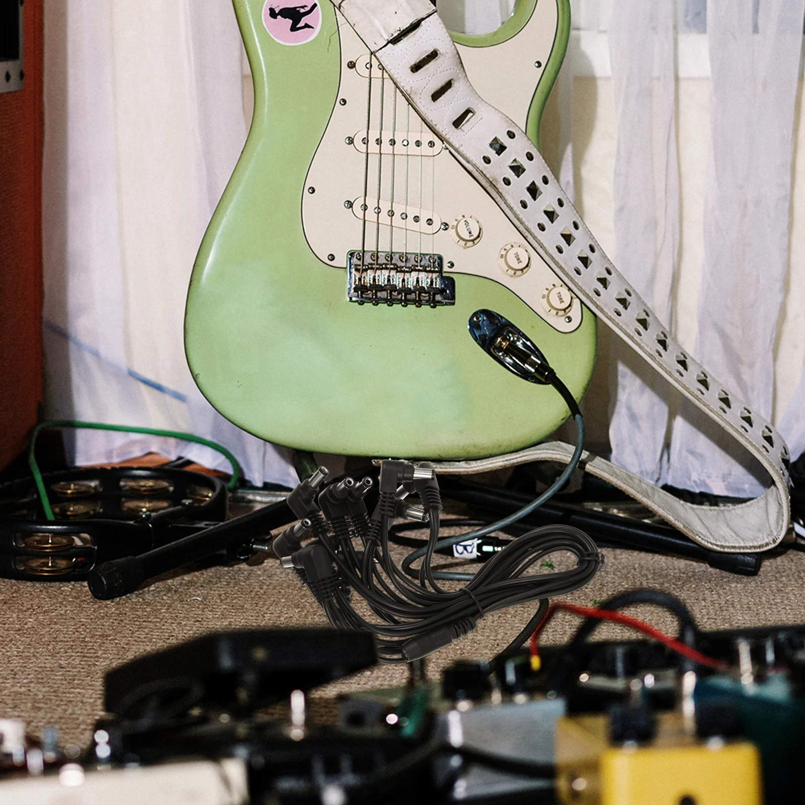 

1Pcs Guitar Pedal Power Cord High Reliability Low Temperature Effector Cable Noise Isolation Electric Guitar Connection Cable
