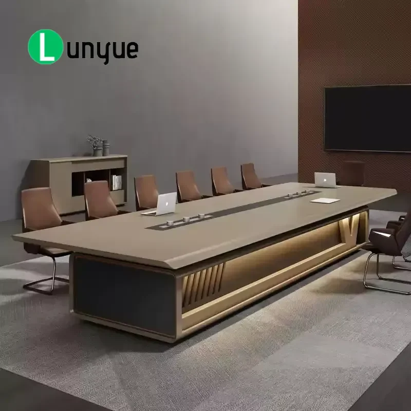 Modern Luxury Long Conference Table Simple Stylish Office Desk for Meeting Room Business Negotiation High End Furniture