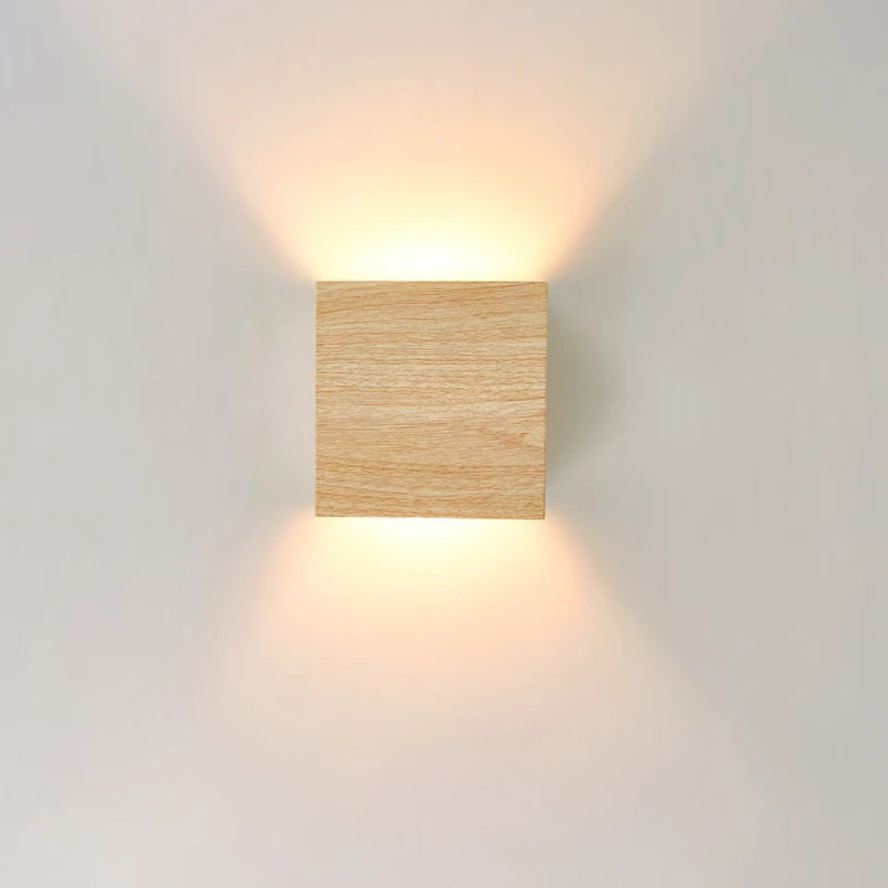 Wood Wall Lamp Nordic Room Decorative Wall Sconce For Living Room Bedroom Bedside Study Indoor Minimalist Illumination Luminaire