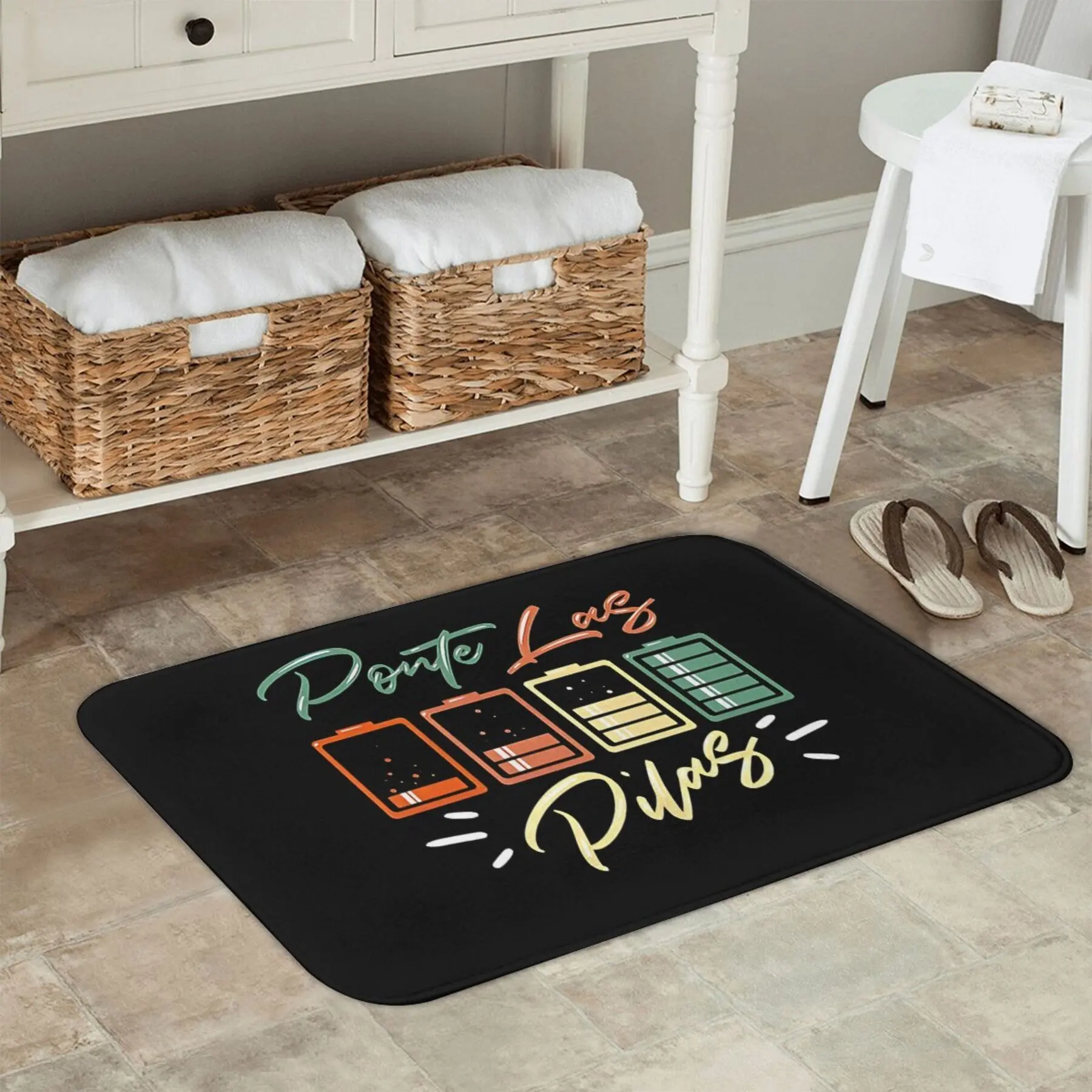 Retro Game Console Doormat, Vintage Pixel Art Floor Rug, Non-Slip Welcome Mat for Entryway Gamer Room Decor Gift