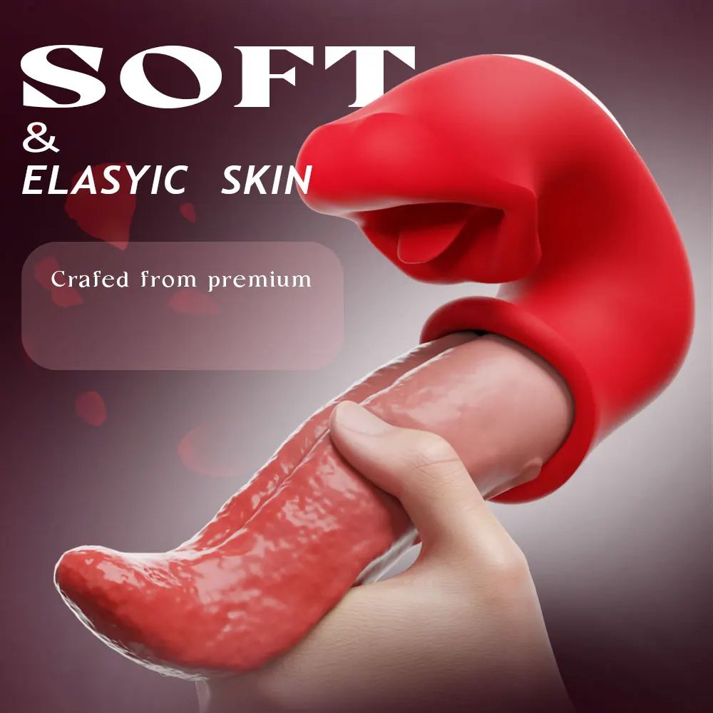 Sex Toy Realistic Tongue Vibrator Women Licking Clitoral Swing Vibration Rose Thrusting Vibrators Dildo Stimulator Pleasure Tool view 3