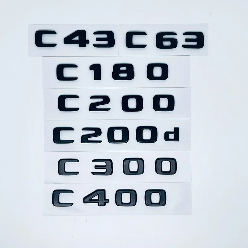

3D ABS черный C63 C43 C180 C220d C300 логотип буквы 4MATIC значок автомобиля задняя звездная наклейка эмблема AMG для Mercedes Benz W205 C205 W206