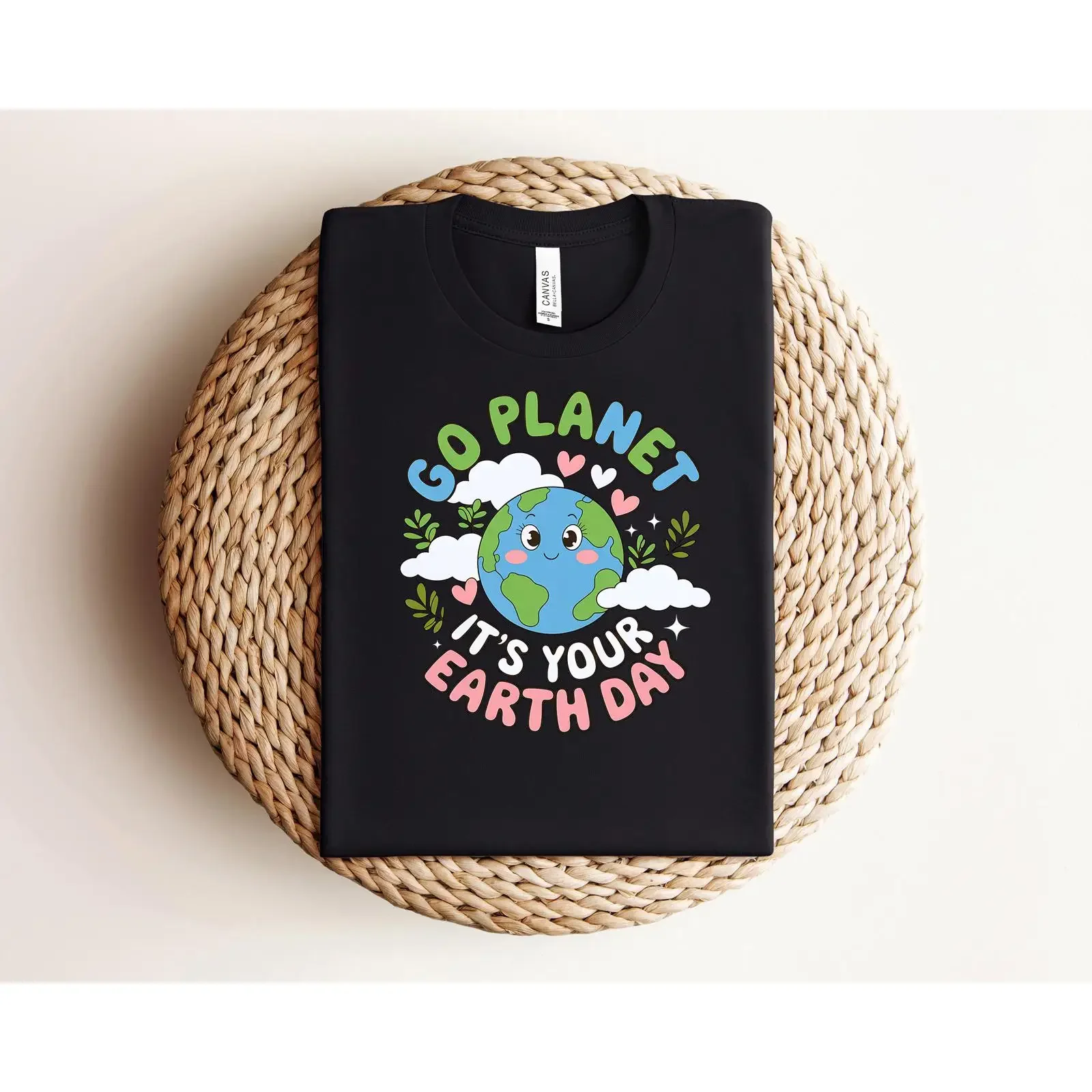 Go Planet It's Your Earth Day T Shirt Cute Funny Teacher Environment Casual Top vintage Washed Breathable designer clothes