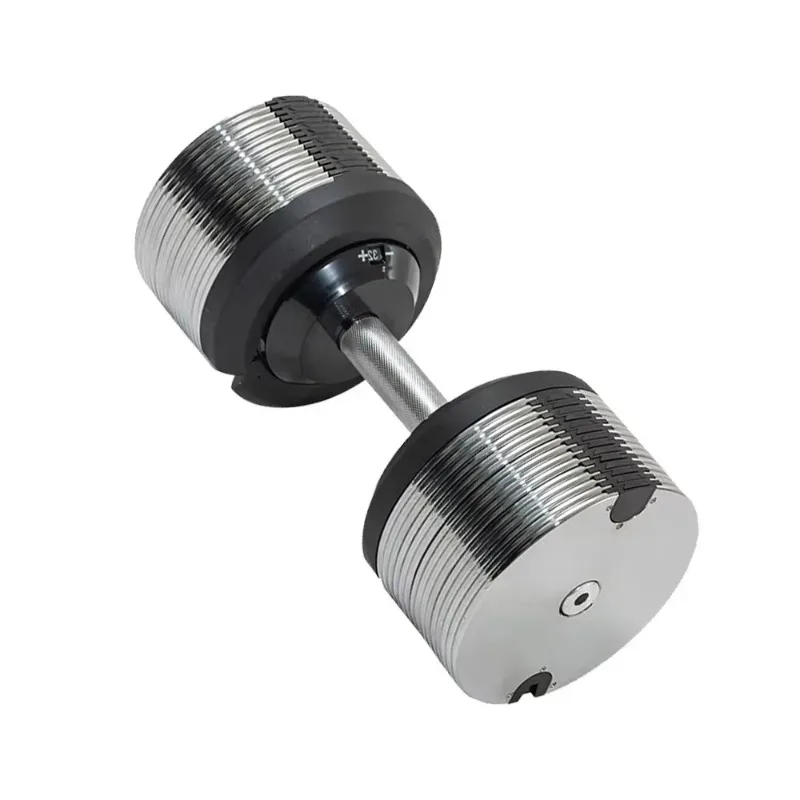 20kg/24kg/32kg/36kg Silver 1 kg Electroplated Adjustable Dumbbells for Home Weight Training Equipment