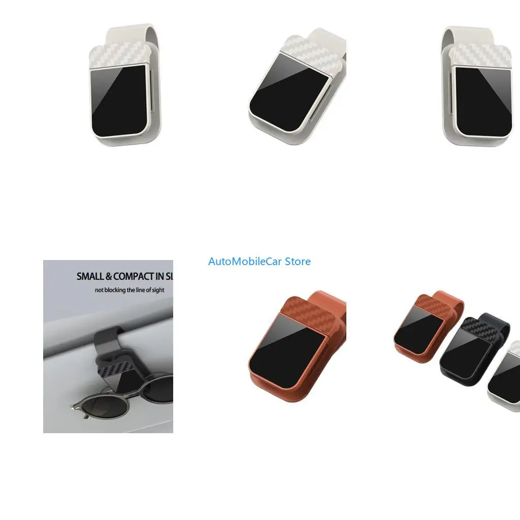 G8TE Space Saving Car Eyeglasses Clip Organizers Easy Install On Visors Holds Multiple Items Securely For Eyeglasses Tickets