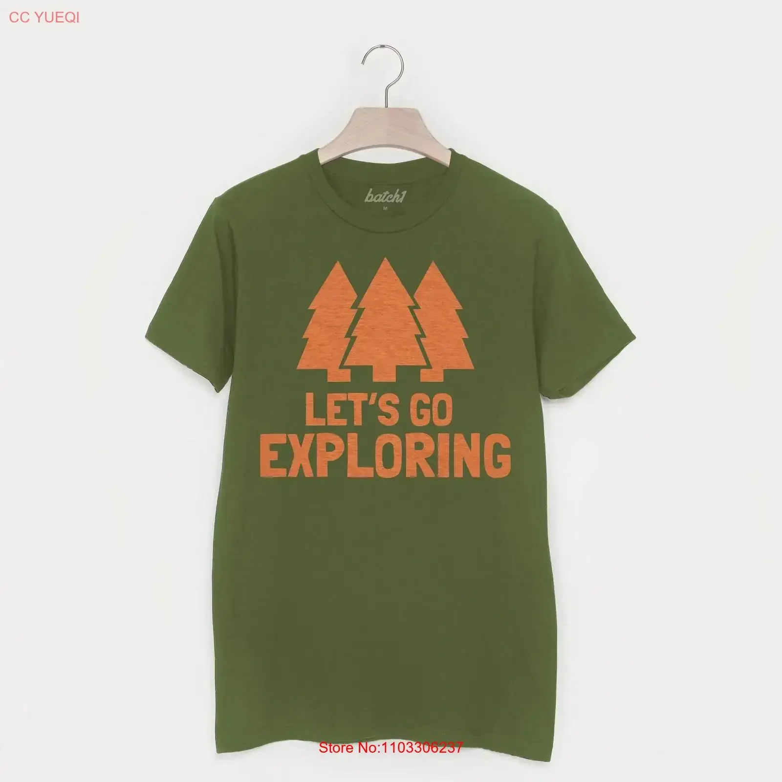 Camiseta con eslogan Let s Go Exploring para hombre, ropa vintage lavada ligeramente de diseñador, gráfico Unisex, cómoda, elegante